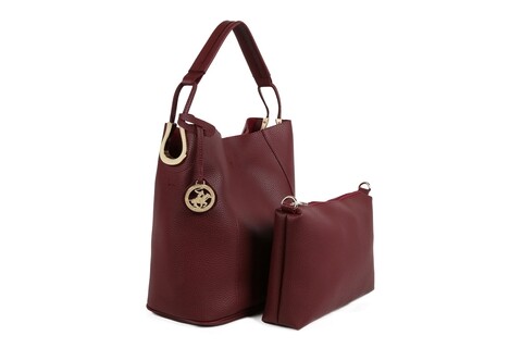 Geanta Beverly Hills Polo Club, 397, piele ecologica, visiniu