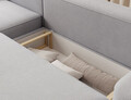 Coltar extensibil stanga 4 locuri ELTAP, Aurumm, 285x180x92 cm, lemn/poliester, gri inchis
