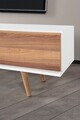 Comoda TV, Hanah Home, Ela 3630, 160x47x35 cm, PAL, Alb/Maro