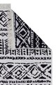 Covor, Ar 03 Black , 100x200 cm, Bumbac reciclat, Alb/Negru