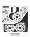 Casti pliabile cu fir pentru copii Fotbal, LEXIBOOK, 21x17x4 cm, plastic/textil, alb/negru