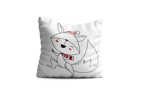 Perna decorativa squirrel, oyo kids, 43x43 cm, poliester, multicolor