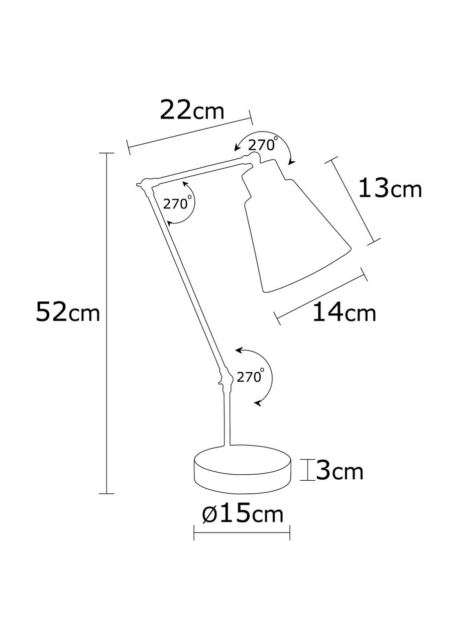 Lampa De Masa, Alby, 525NOR2117, Metal, Turcoaz