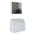 Set Dulap de Baie cu Chiuvetă și Oglindă (2 Piese), Hanah Home, 1723, MDF-LAM, Alb mat