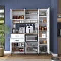 Dulap multifunctional, Hanah Home, JE269, 160x204.2x45 cm, Alb/Maro