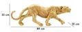 Figurina /sculptura decorativa Leopard Shant, Mauro Ferretti, 89x21x33 cm, polirasina, auriu