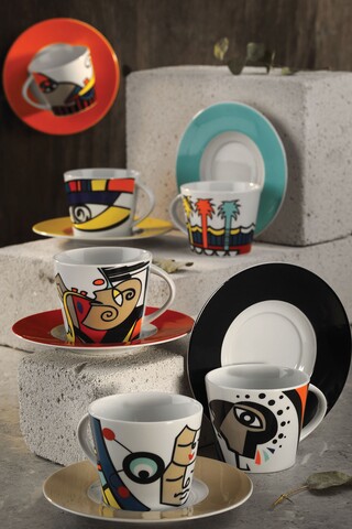 Set de cafea kutahya porselen, tl12kt4208739, 12 piese, portelan