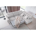 Coltar extensibil dreapta 4 locuri ELTAP, RT-03NU, Noble, 255x201x100 cm, lemn/poliester, gri deschis