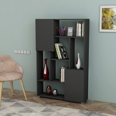 Corp biblioteca, coraline, de more, 90x141x24 cm, antracit
