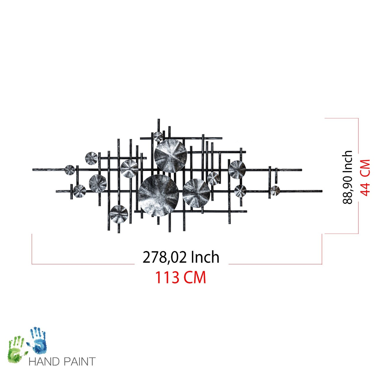 Decoratiune de perete, Mihrimah 2, Dimensiuni: 113 x 7 x 44 cm, Multicolor - view 8