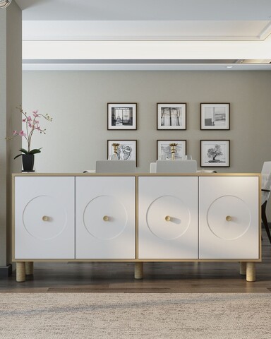 Consola, Olivia, Deren KX180 Bohem, Stejar Safir / Alb