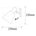 Aplica de perete, Kem - 6346, Opviq, 25 x 14 x 22 cm, 1 x E27, 40W, aramiu antic