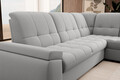 Coltar extensibil dreapta 3 locuri ELTAP, RT-04SO, Sado, 272x192x95 cm, lemn/poliester, gri deschis