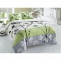 Lenjerie de pat double Belezza Green, amestec bumbac