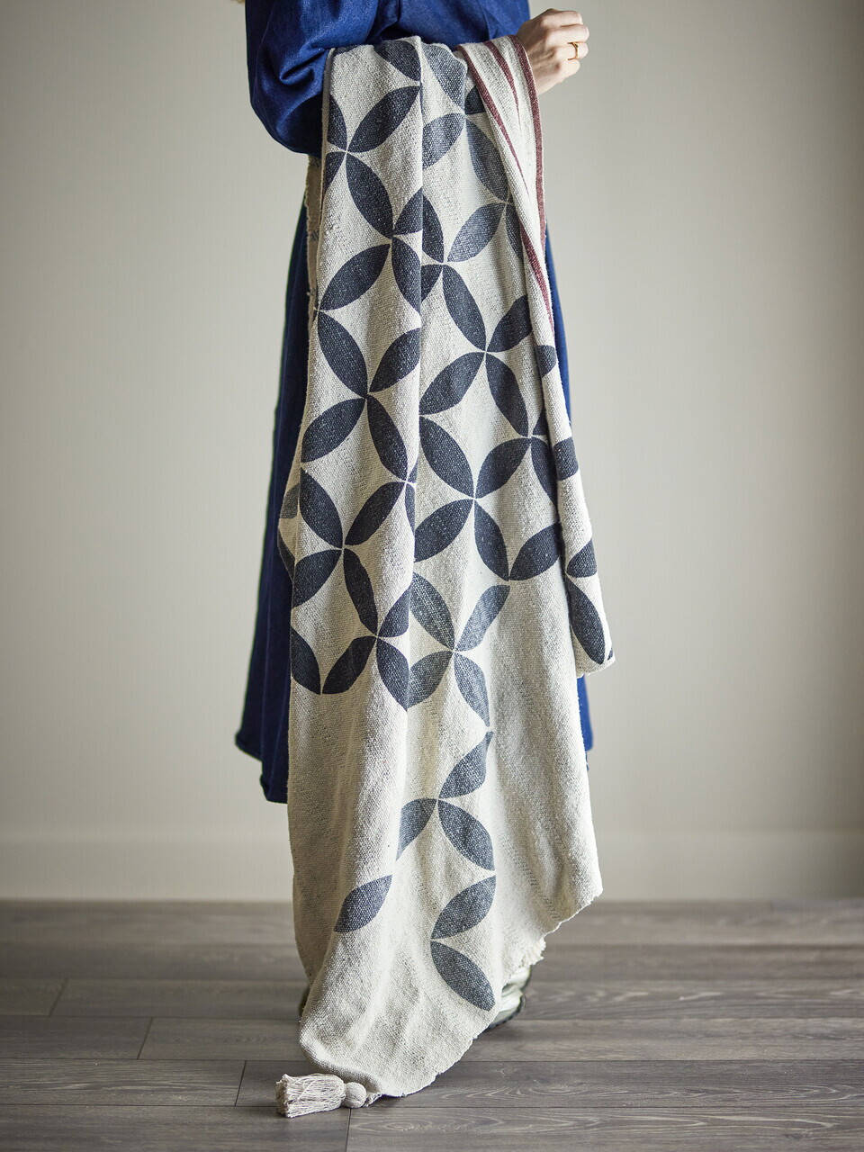 Pled, Bloomingville, Forma, 130x160 cm, amestec bumbac, natural - imagine 2