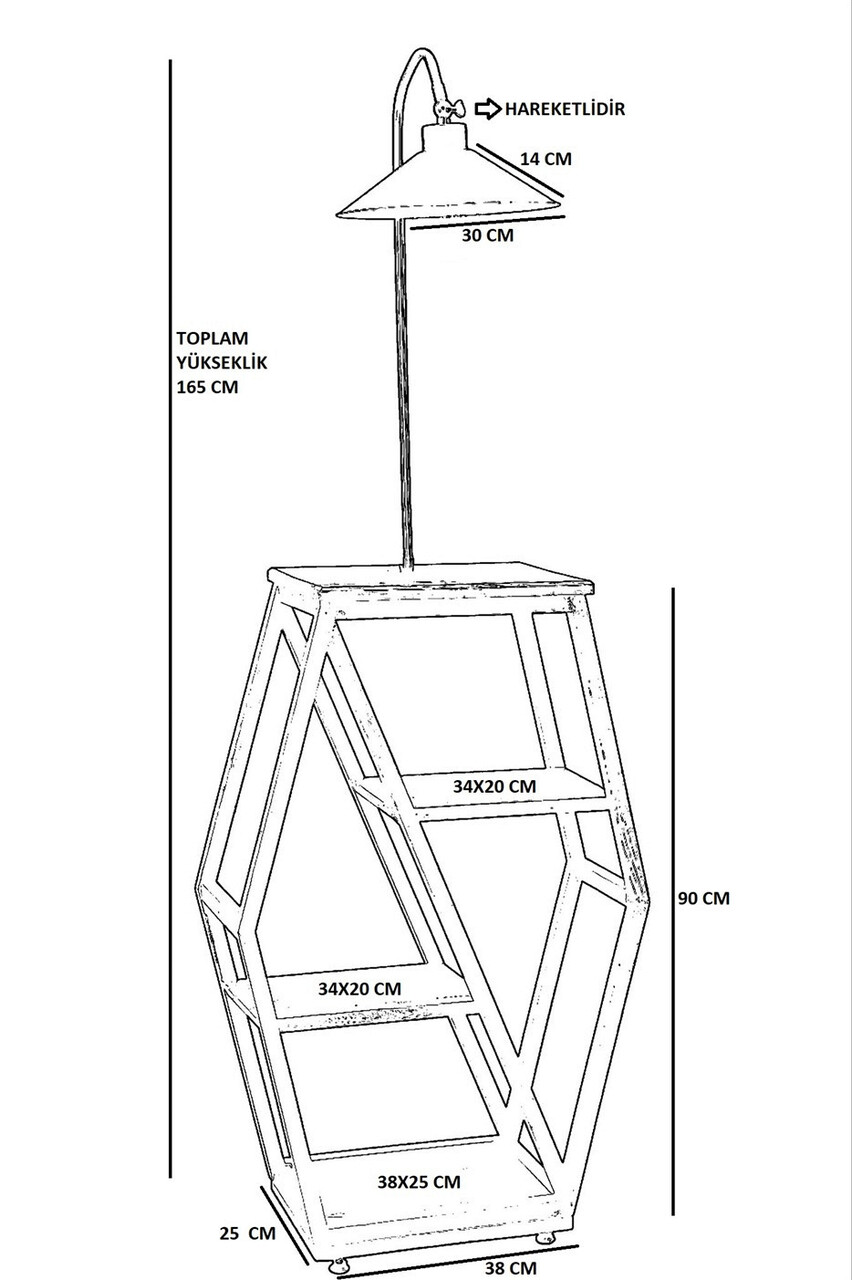Lampadar, Luin, 534LUN4137, Metal, Rachita