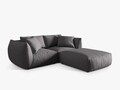 Coltar modular reversibil 4 locuri, Chris-259, Micadoni Home, 220x200x80 cm, tesatura structurata chenille, gri beton