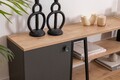 Comoda TV, Arnetti, Lissa Dolapli Tv Stand, 160x30x48 cm, PAL, Safir / Negru