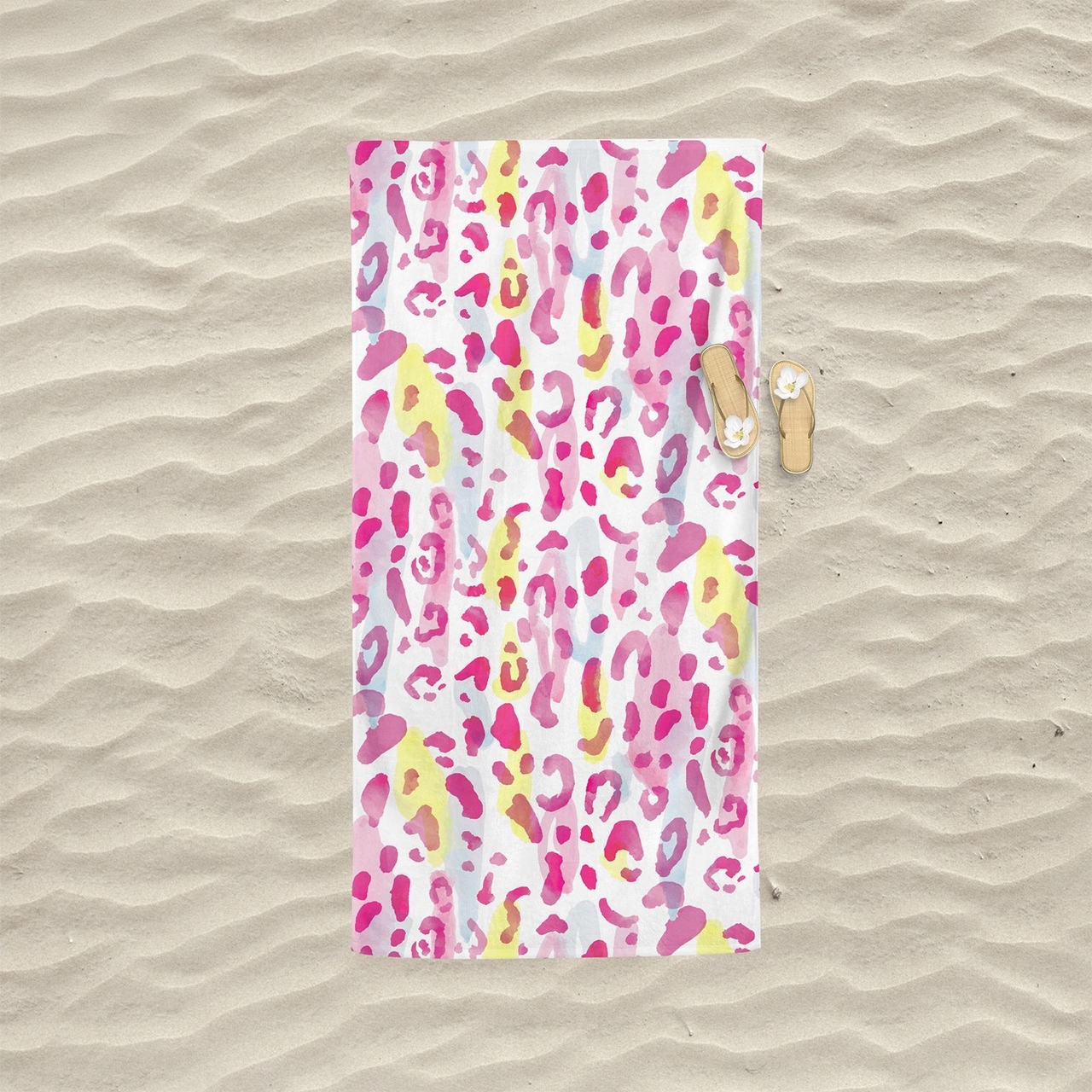 Prosop de plaja, L'essentiel Maison, BT20215061, 75x150 cm, Roz - view 2