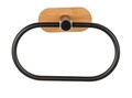 Suport pentru hartie igienica, Wenko, Turbo-Loc, Orea, 19 x 12.5 x 7 cm, bambus/inox, natur/negru