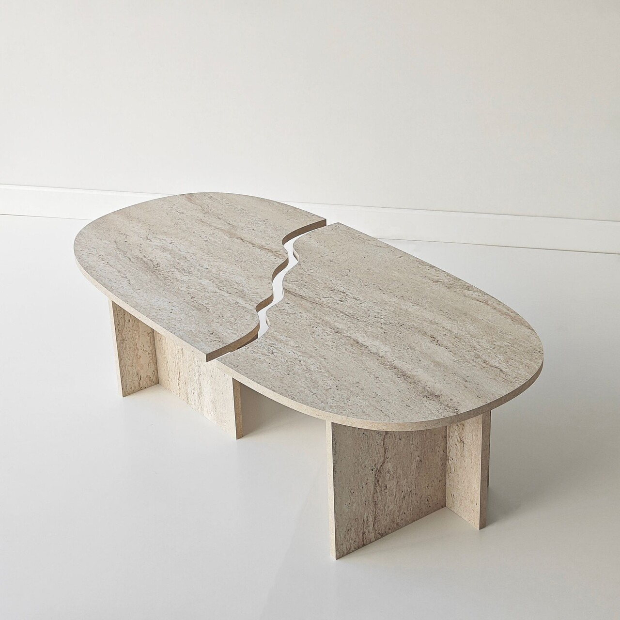 Masuta de cafea, Hanah Home, Missisipi, 120x38x60 cm, Travertin - view 8