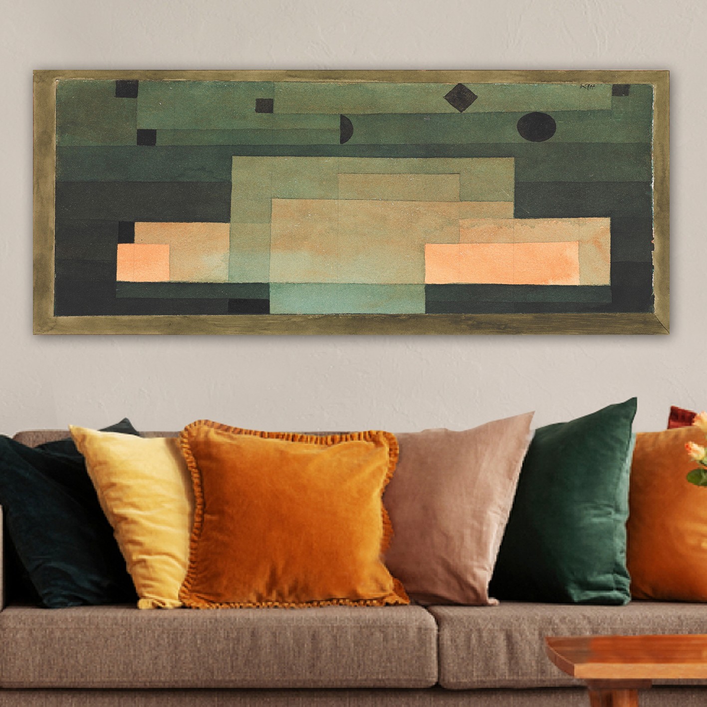 Tablou decorativ, YTY751011388_50120, Canvas, Rama din lemn (grosime 3 cm), Multicolor