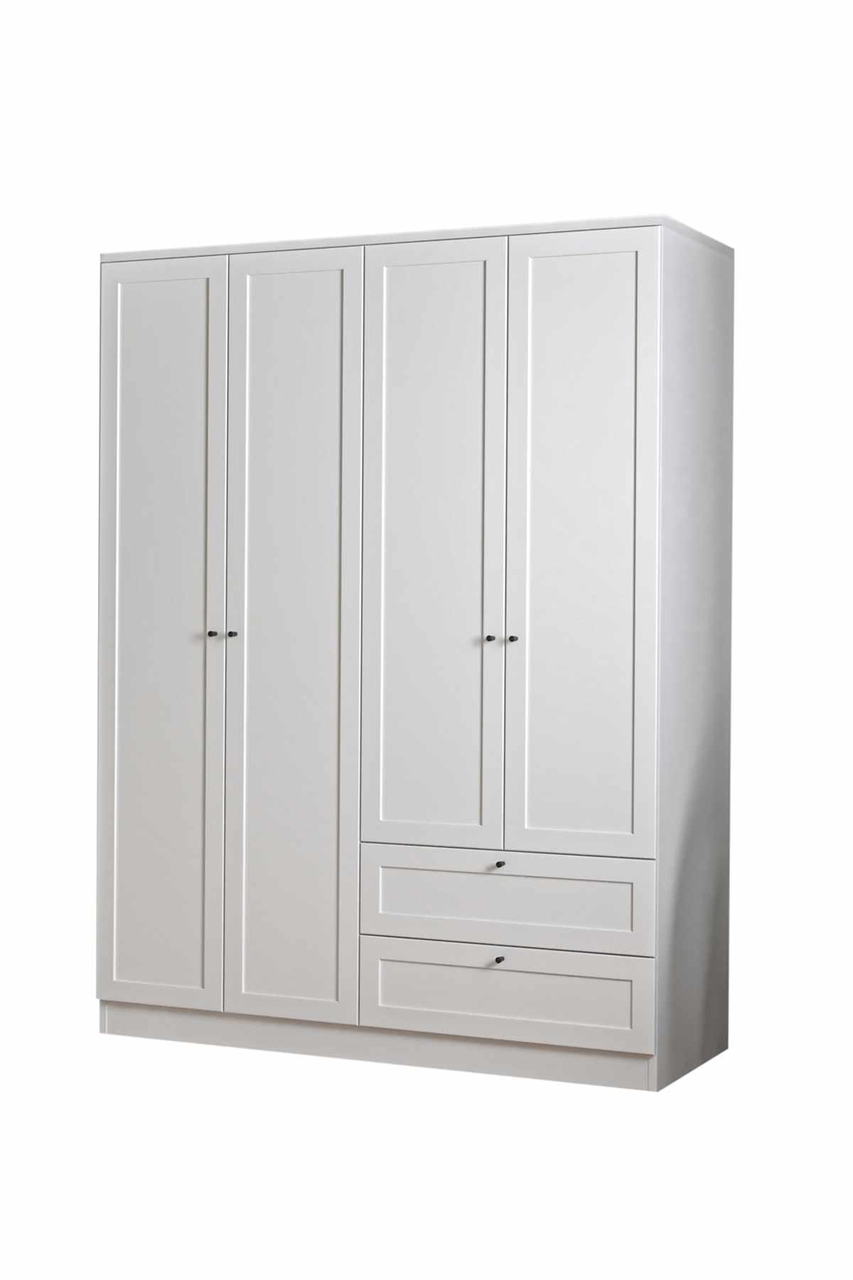Dulap pentru haine, Hanah Home, Terra 210, 137x210x52 cm, Alb - view 9