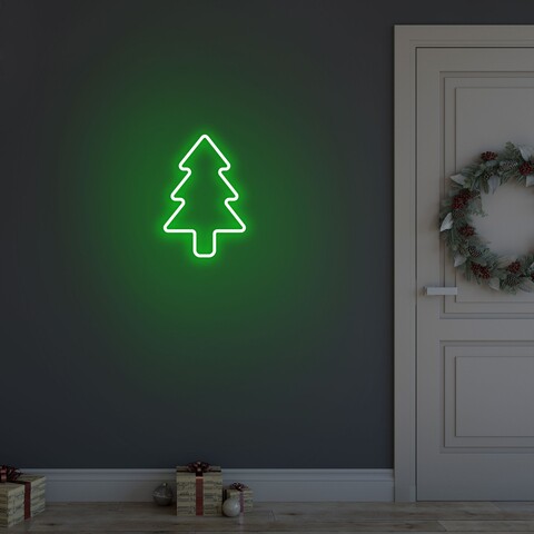 Lampa de perete Christmas Pine, Neon Graph, 21x30x2 cm, verde