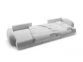 Coltar panoramic extensibil 5 locuri, Tonale, Cosmopolitan Design, 362x149x88 cm, catifea, gri