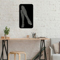 Decoratiune de perete, Cross One'S Legs, Metal, Dimensiune: 40 x 1,5 x 70 cm, Negru