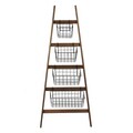 Suport coș pentru raft, Puqa Design, Miles, 145x60x22 cm, PAL, Stejar / Negru