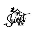 Decoratiune de perete, Welcome, Metal, 50 x 70 cm, Negru