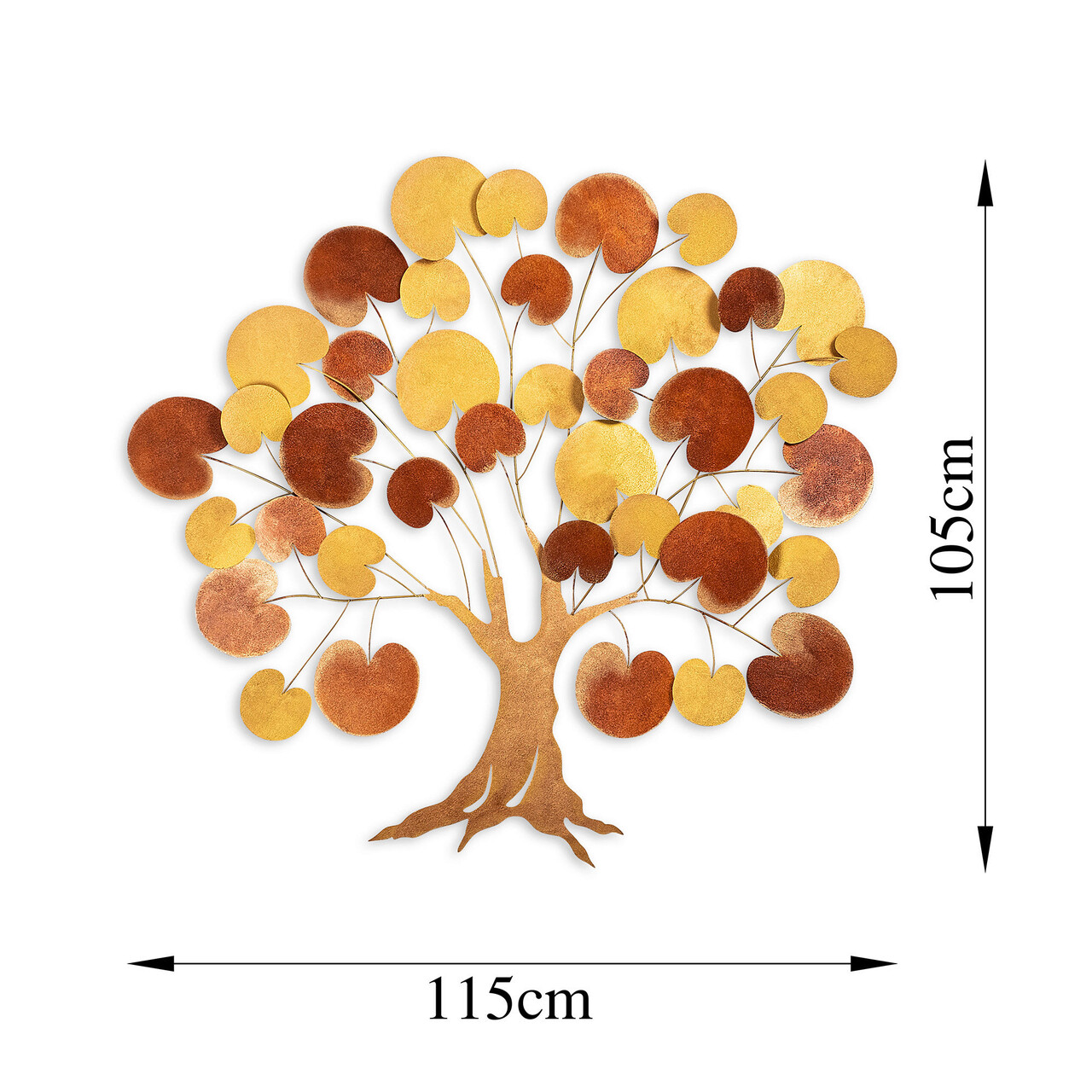 Decoratiune de perete, Lime Hazel 2, Metal, Dimensiune: 115 x 105 cm, Multicolor