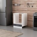 Dulap pentru bucatarie, Hanah Home, Minar, 60x87x58 cm, Alb / Antracit