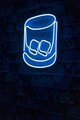 Decoratiune luminoasa LED, Whiskey Old Fashioned, Benzi flexibile de neon, DC 12 V, Albastru