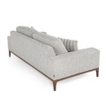 Canapea fixa Secret, Ndesign, 3 locuri, 215x104x88 cm, lemn, gri
