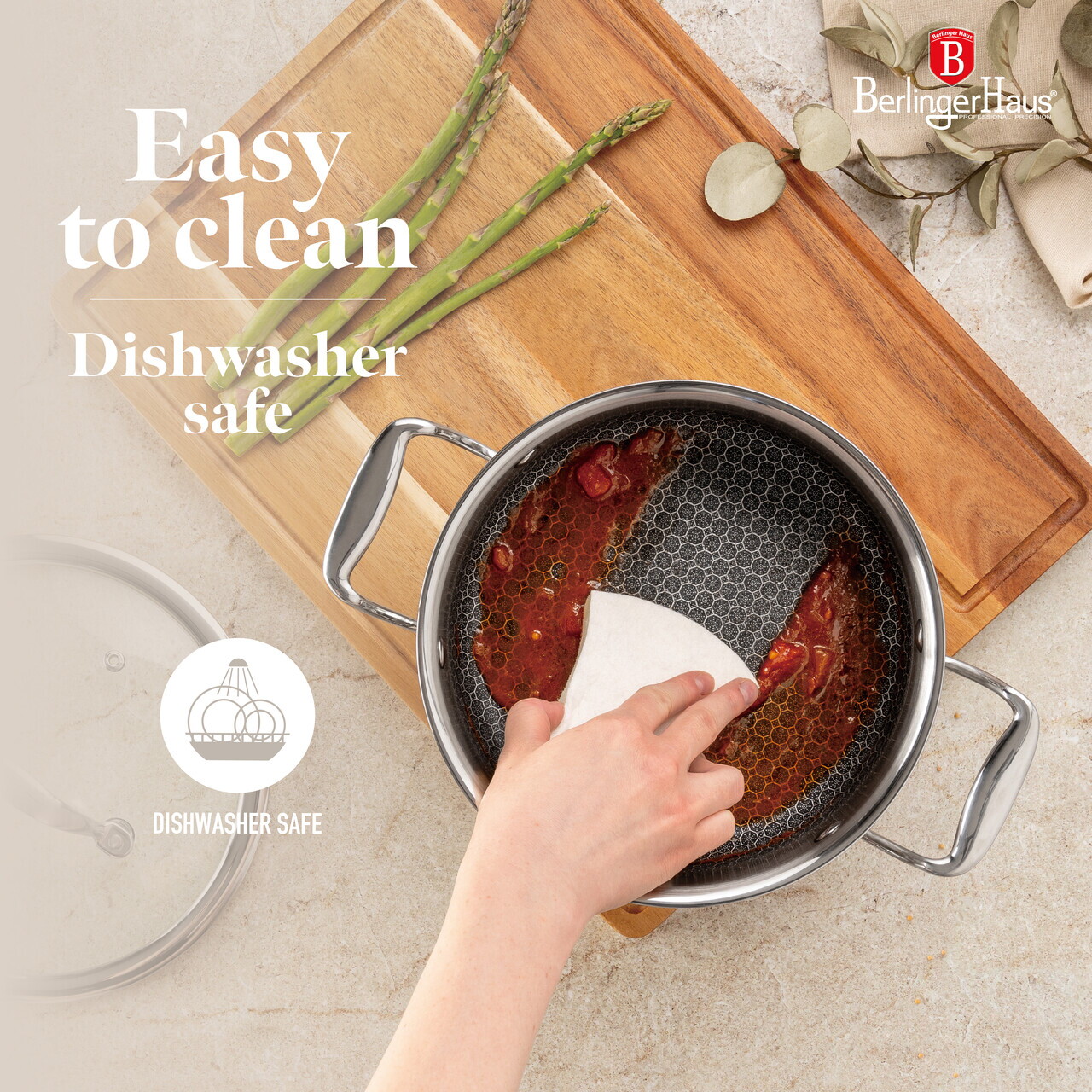 Set pentru gatit Berlinger Haus, Eternal, 9 piese, inox, argintiu - imagine 10