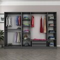 Dulap pentru haine, Hanah Home, Nisa, 270x210x52 cm, Antracit