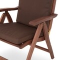 Scaun pliabil cu spatar inalt Malacca, 61.5x75x104.5 cm, mahon
