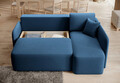 Coltar extensibil dreapta 3 locuri ELTAP, Hadson, 206x150x89 cm, lemn/poliester, albastru inchis