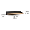Suport magnetic pentru servetele de bucatarie, Wenko, Magna, 30 x 8 x 6 cm, metal/bambus, negru