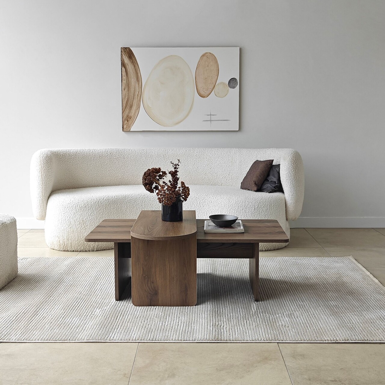 Set masute de cafea, Hanah Home, Paris, Bronz / Nuc - imagine 4