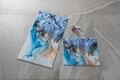 Set 2 covorase de baie Water Foam, Confetti, 50x57 cm/57x100 cm, albastru