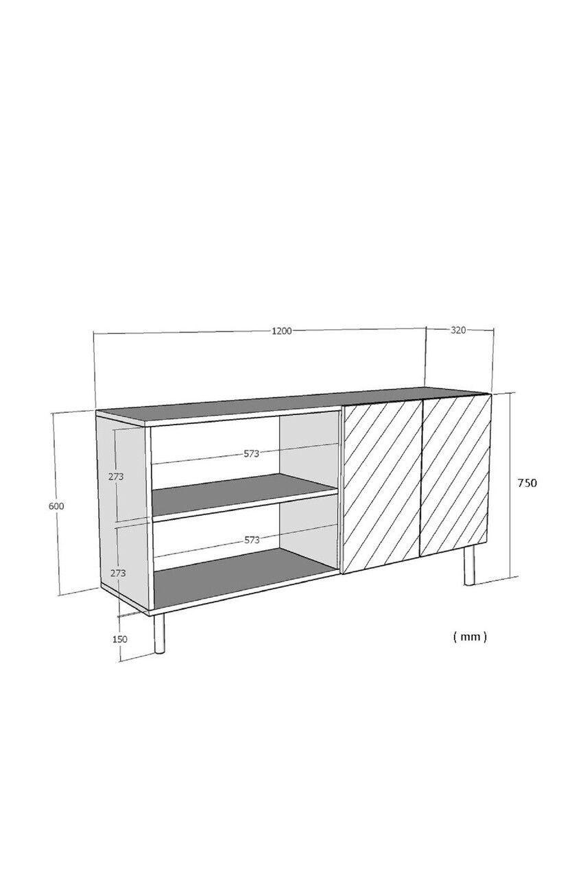 Consola, Hanah Home, Eliz 120, 120x75x32 cm, Alb — imaginea 7
