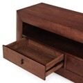 Comoda TV cu 2 sertare, Luvru, L.160 l.50 H.67, mdf/pal/furnir de fag, maro