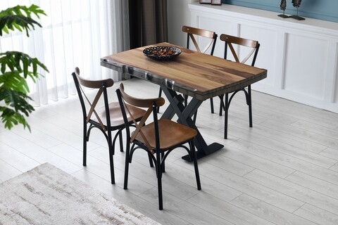 Masa dining extensibila, Nmobb, Otto, 130/190 x 77 x 80 cm, mdf, nuc 130/190