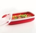Recipient pentru prepararea omletei in cuptorul cu microunde, Snips, 0.75 L, polipropilena, rosu