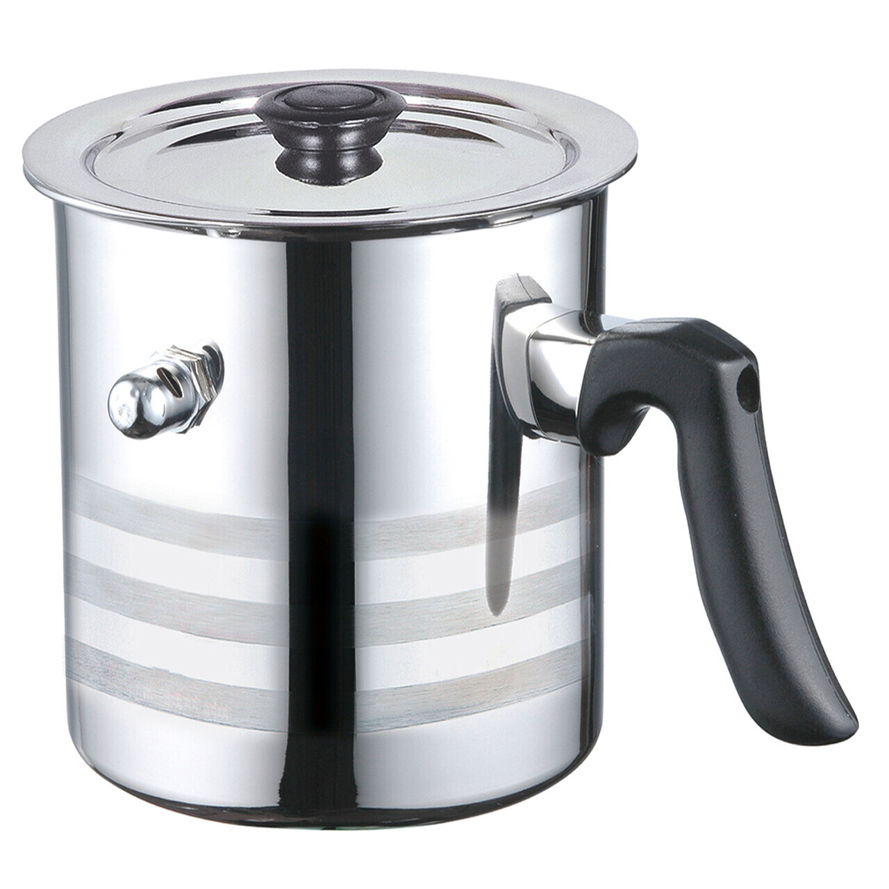 Oala pentru fiert lapte cu capac si avertizare sonora, Blaumann, 16 cm, 2 L, inox, argintiu/negru - view 2
