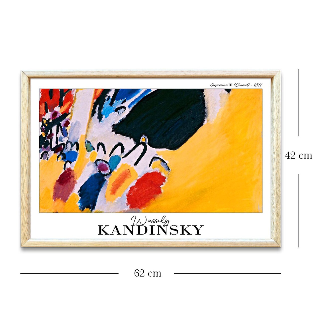 Tablou decorativ, 4262AHSKANDINSKY-017, Fundal: 100% MDF (Grosime: 2,7 mm), Multicolor - view 5