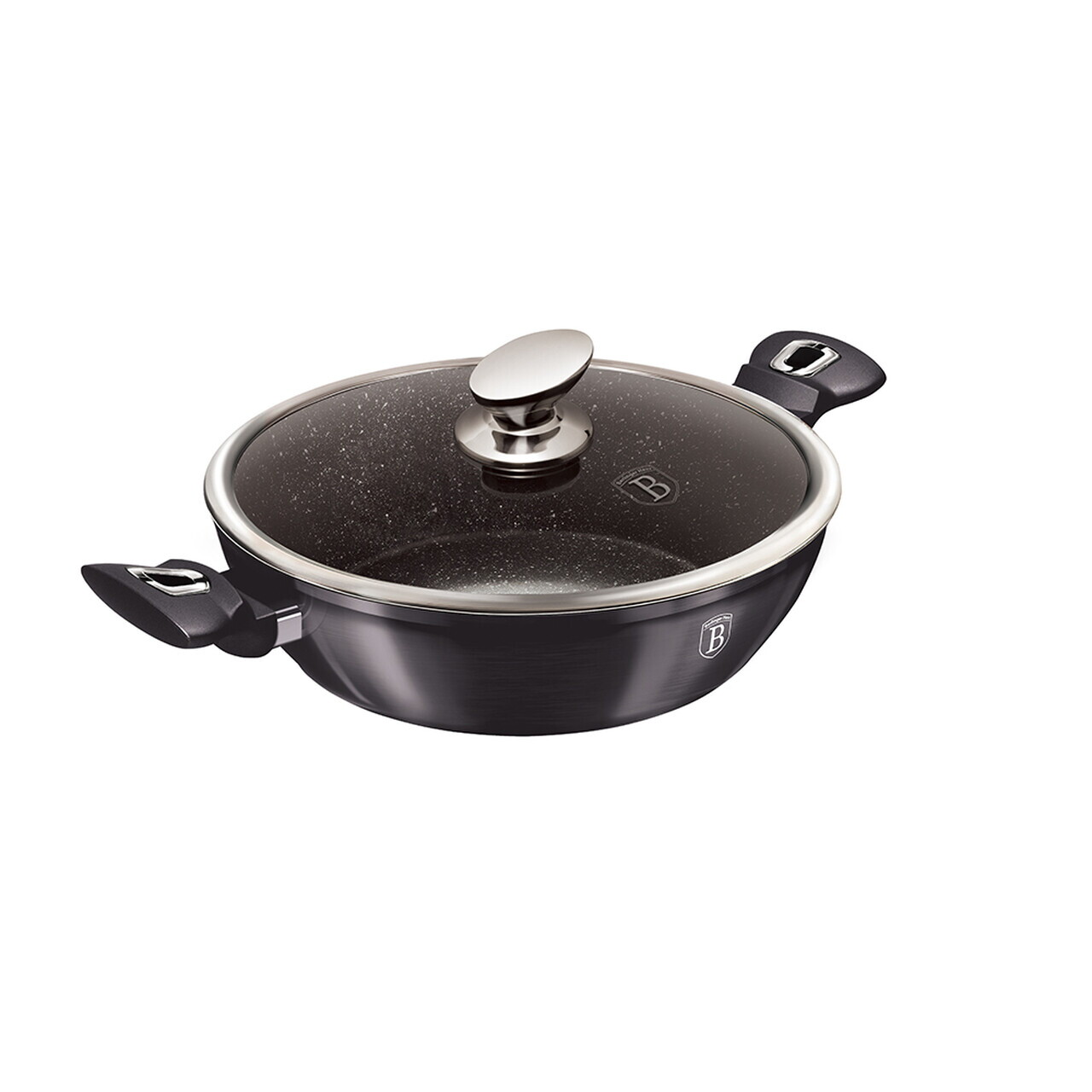 Oala cu capac Berlinger Haus, Carbon Pro, 28 cm, 3.8 L, aluminiu forjat, gri inchis - view 2